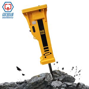 Wholesale Guchuan Atlas MB1500 / NB1500 1500Kg Silenced Box Type Hydraulic Jack Breaker Hammer for Excavator 18-25Tons 135mm Chisel from china suppliers