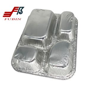 Jumbo Roll 750ml Aluminium Foil Lunch Box Rectangular Shape