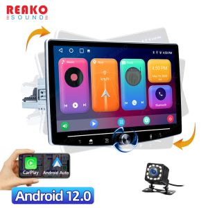 Rotatable 10.1'' Single Din Android Car Stereo Carplay DSP GPS Wifi With Reverse
