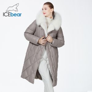 2XL Detachable Fur Collar Down Jacket 109cm Winter Jacket With Fur Collar