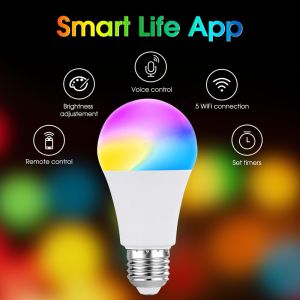 Home Stepless Dimmable Voice Wifi Smart Light Bulb 80ra