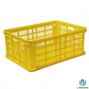 Blue Plastic Fruit And Vegetable Crates Rectangular Lightweight