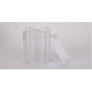 Premium clear plastic weekly pill holder one grid each day with pill splitter,