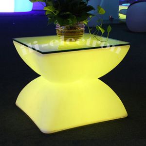 luminous LED bar table led plastic hotel coffee table