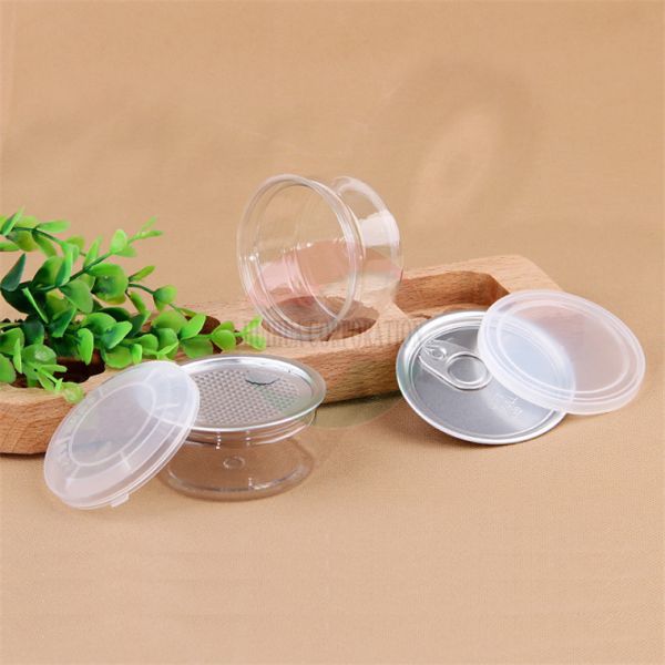 100ml Leaves Easy Open Cans , Childproof Lid Food Jars With Embossing Logo
