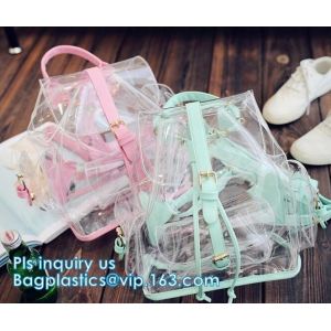 Wholesale backpack wholesale with padded straps, Promotional Transparent PVC School Backpack with Customized Logo Clear Children B from china suppliers