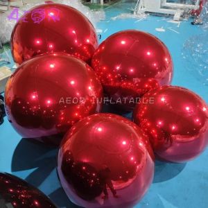 Decorative Inflatable Mirror Ball Outdoor Inflatable Reflective Balloon