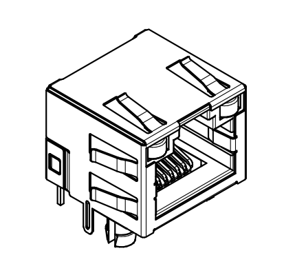 THT Mounting 615008141321 CAT3 Modular Jacks 8P8C Tab Up