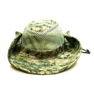 Breathable Vented Mesh Cotton Bucket Hat For Men Camouflaged Patterns Available