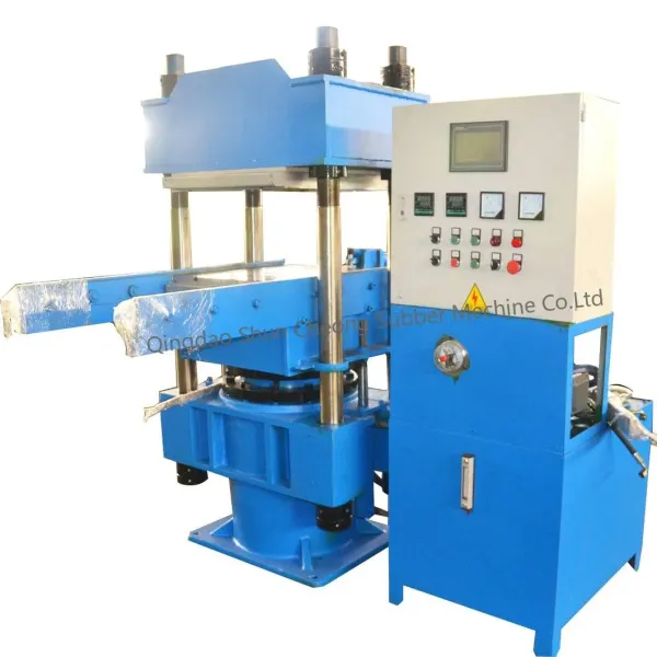 Full Automatic 100 Ton Pressure Rubber Hydraulic Press Vertical Structure Plate Vulcanizing Machine