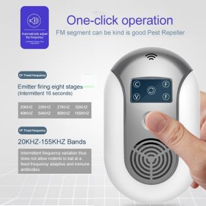 360 degree covering ultrasonic pest repeller LED light driving function