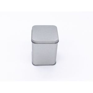 65x65x90Hmm Sandblasting Plain Matte Finished Square Tea Tin Storage Box