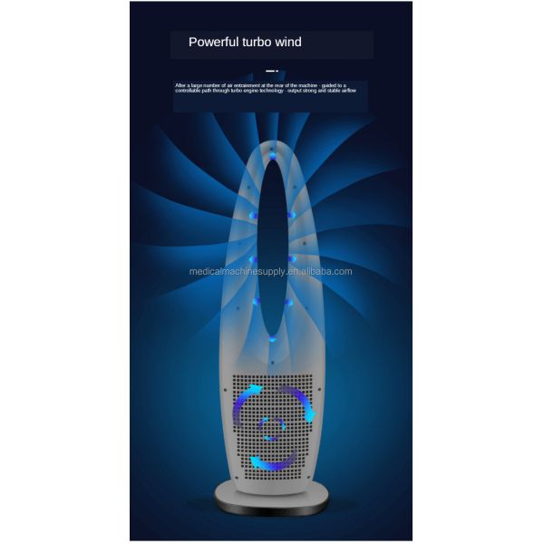 88cm Adjustable Height Plastic Bladeless Cooling Fan with Remote Control and Plastic
