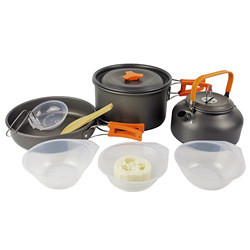 Factory Wholesale Multi-Color Outdoor Cooking Pot Set Durable Ware Tea Pot And