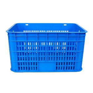 Supermarket Storage Mesh Plastic Turnover Basket with Stackable Design and PP
