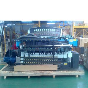 PLC Control Glass Beveling Machine , Vertical Automatic Glass Straight Line