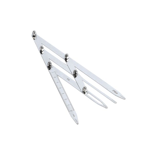 Face Deep Stainless Steel Golden Mean Calipers with 4 Prong for High Defined Brows