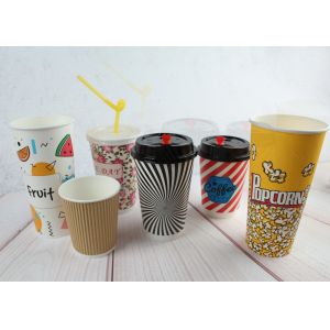 8oz 12oz 16oz Paper Drinking Cup Single Wall Paper Cups With Lids