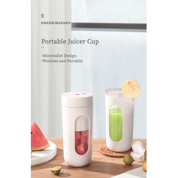 New Minimalist Portable Juicer Cup 300ml Rechargeable Milkshake Fruit Blender For Home Travel