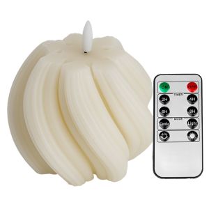 Battery Operated Remote Control LED Lanterns Christmas Flickering Real Wax