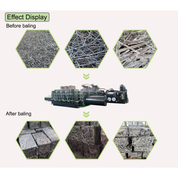 Large Hydraulic Scrap Metal Baling Press Machine 25 Tons / Hr Customized