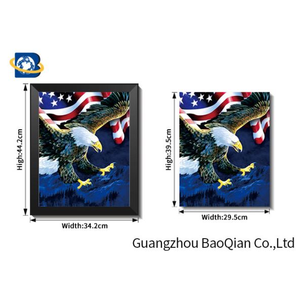 3d Wall Decor Picture With Tiger / Eagle , 3d Stereograph Printing