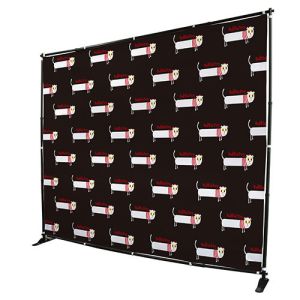Custom Telescopic Backdrop Stand , Step Repeat Adjustable Banner Stand