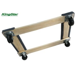 Heavy Duty 4 Wheel Dolly Cart , Flat Moving Dolly With Red Carpeted Both Ends