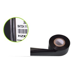 Hot stamping foil type date coding ribbon paper abs printing black white hot