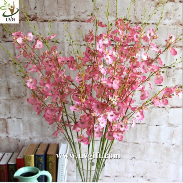 UVG Yellow decorative orchids plastic artificial flower factory for home garden decoration