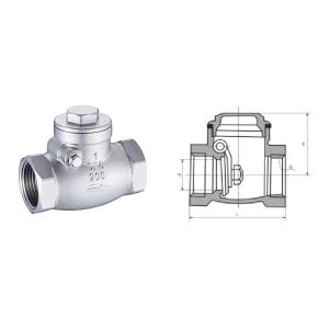 SWING TYPE stainless steel check valves 50Ax 10kg / cm2 X 140L , 2301