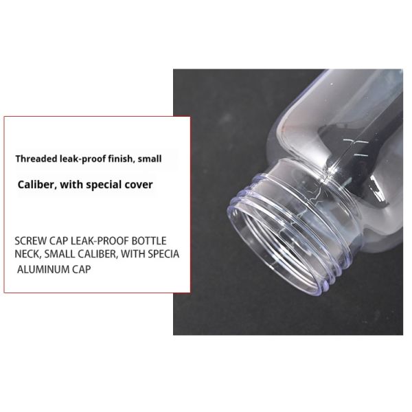 12Oz 16Oz French Round Empty PET Juice Bottle for Cold Brew Coffee Reusable Plastic Juice Bottles with Caps