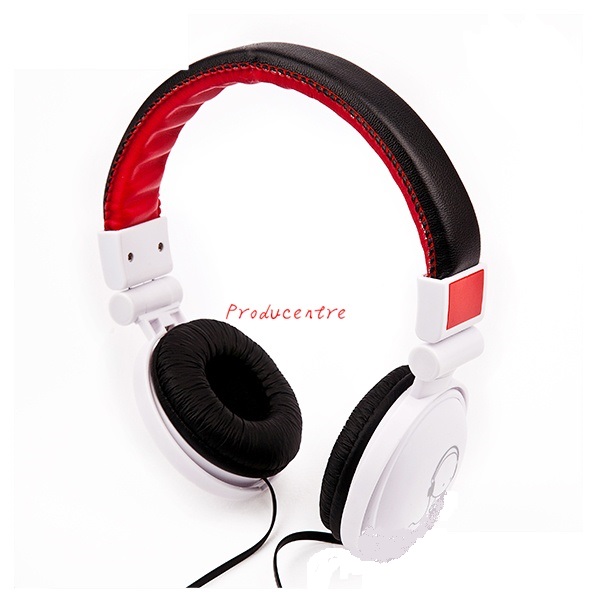classic design fashionable many color headphone with white point in ear cover and foldable headband