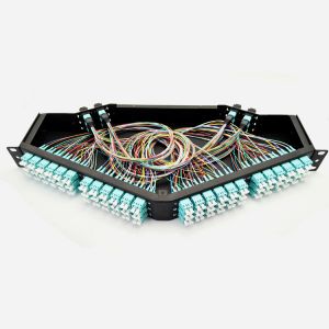 Cold Rolled Steel 144 Port Mpo To Lc Patch Panel