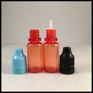Red Smoke Oil Dropper Bottle , 10ml Plastic Dropper Bottles Acid Base Resistance
