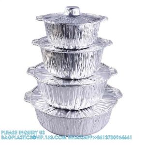 5300ml Disposable Cooking Pie Pot Large Aluminum Foil Pot Round Baking Container