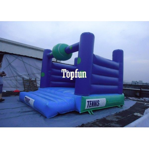 Customized Inflatable Jumping Castle , Personal Dark Blue Boxing Sports Bouncer