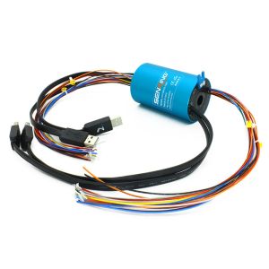 ODM USB2.0 Signal Vacuum Low Voltage Slip Ring 1~24 Circuits