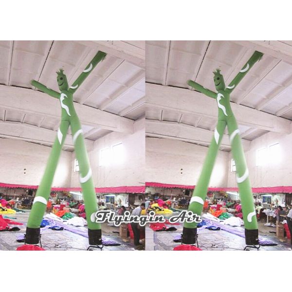 6m Height Green Inflatable Air Sky Dancer for Exhibition and Outdoor Advertiseme