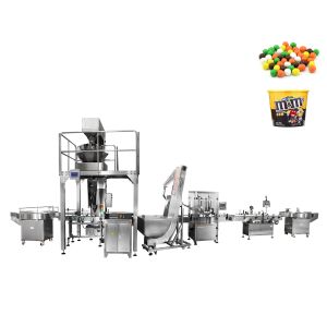 Bottles Detergent Powder Candy Filling Packing Machine Sealing Capping Labeling