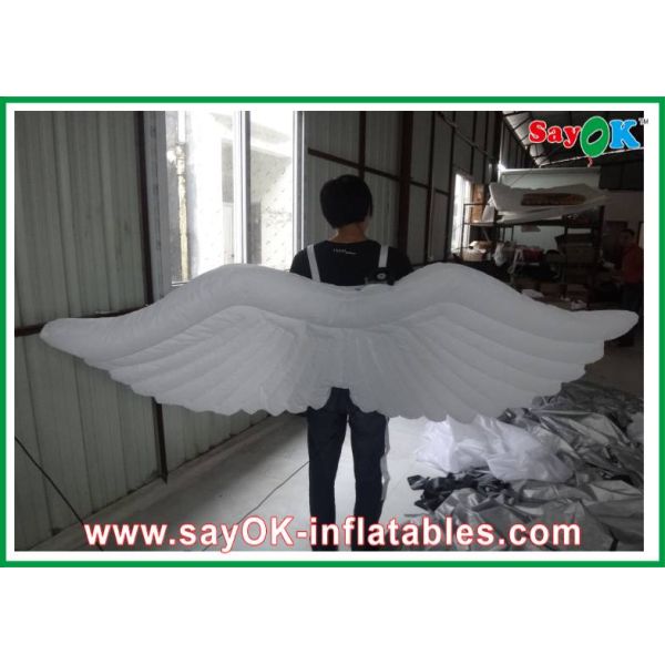 White Inflatable Wing With Led Lighting 1m / 1.5m Customized