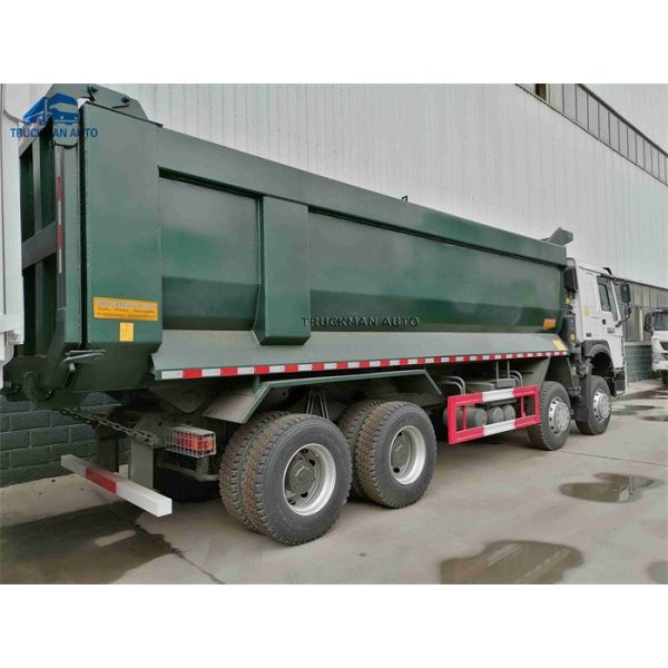 12 Wheel 50 Tons U Shape Cargo Box Howo Dump Truck 371