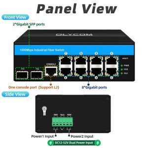 L2 managed network switch Vitesse chipset industrial ethernet switch with 2SFP