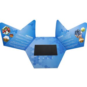 Custom Buttons Control LCD Video Brochure , IPS LCD Screen Video Brochure