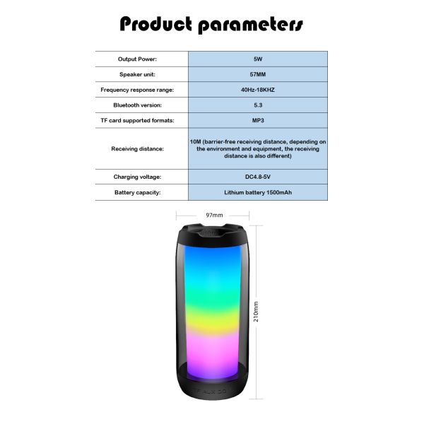 Wireless Outdoor Bluetooth Speakers Battery Powered 1500mAh Rechargeable