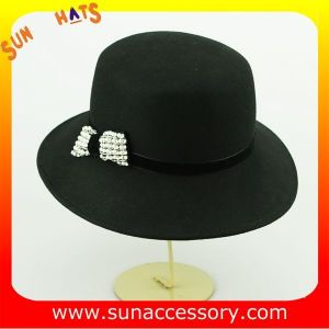 1403 hot sale mid brim hats wholesale for ladies,100% Australia wool felt hats