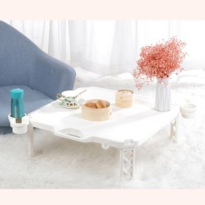 Camping Picnic Folding Table Easy Clean With Safe Round Design