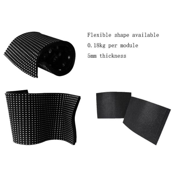 Curved Indoor Soft Led Screen Slim Modules 10W 1920Hz With Low Power Consumption