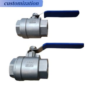 Normal Temperature SS304/SS316 Stainless Steel Threaded 2PC Two Piece Ball Valve
