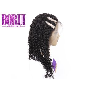 China Brazilian Full Lace Human Wigs Deep Curly With Baby Hair Dyed Bleached Medium Cap Size on sale